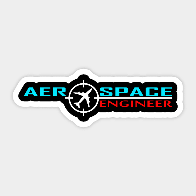 aerospace engineer, airplane engineering, aeronautical mechanic Sticker by PrisDesign99